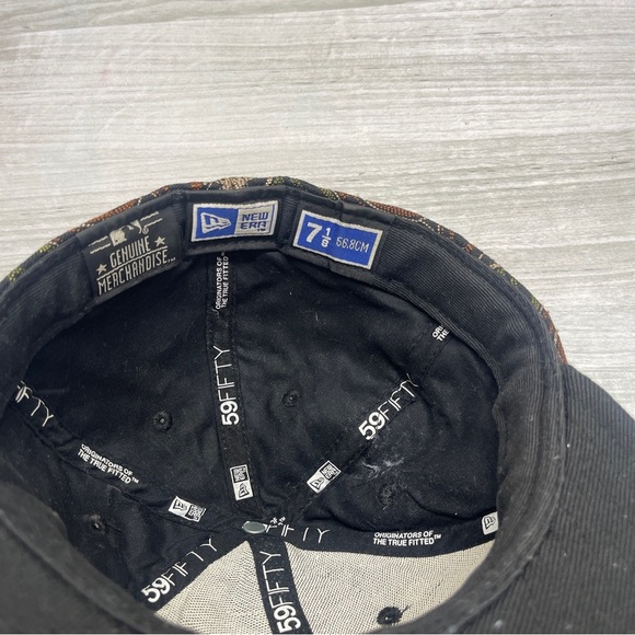 New Era 59Fifty Black Camo Stitch Houston Astros Baseball Fitted 7 1/8 Cap Hat - Picture 7 of 9